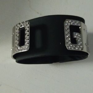 Dolce&Gabbana silver diamond cuff bracelet